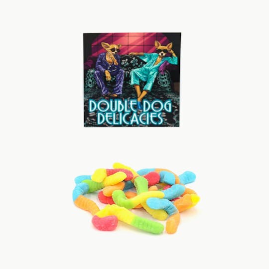 Double Dog Delicacies - Gummies - Sour Worms 300mg - 1