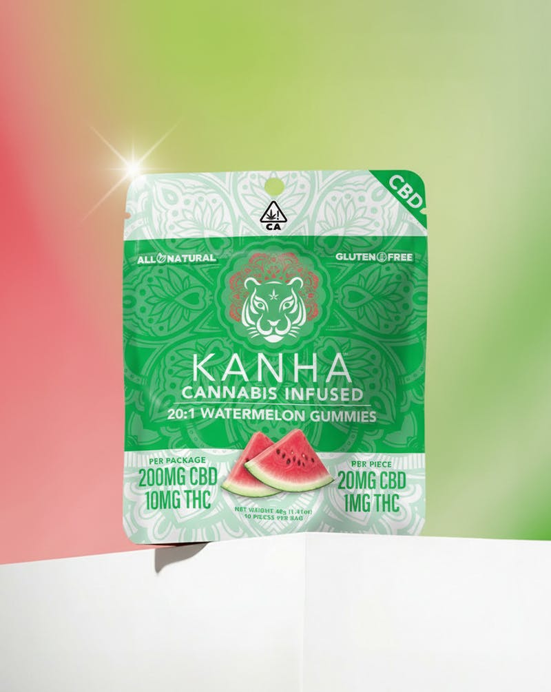 KANHA - 20:1 Watermelon | CBD:THC | 200mg CBD/10mg THC | 10-pack - 1