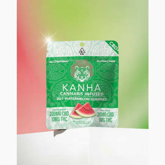 KANHA - 20:1 Watermelon | CBD:THC | 200mg CBD/10mg THC | 10-pack - 1