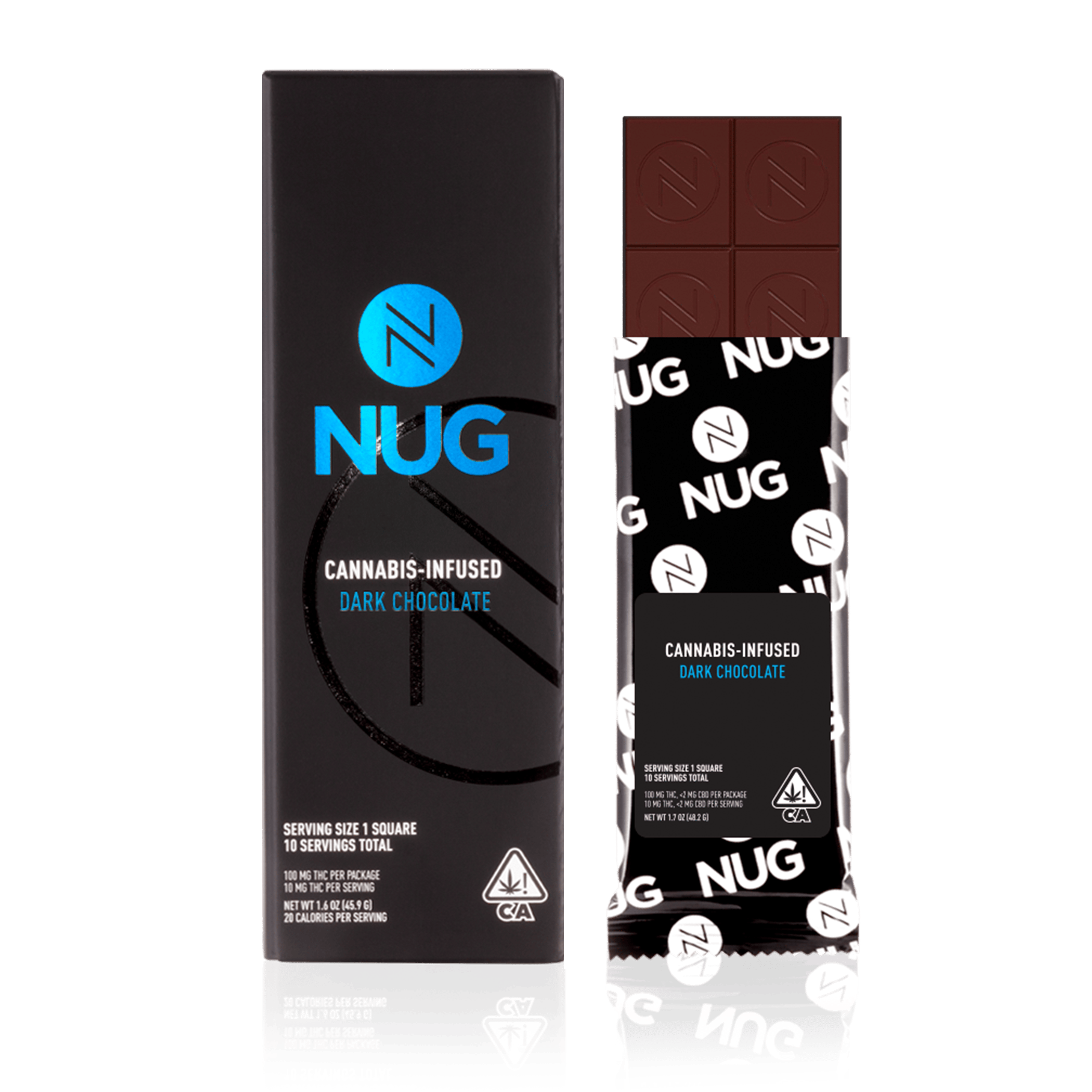 NUG - NUG Chocolate Bar | Dark Chocolate | 100mg | Single - 1