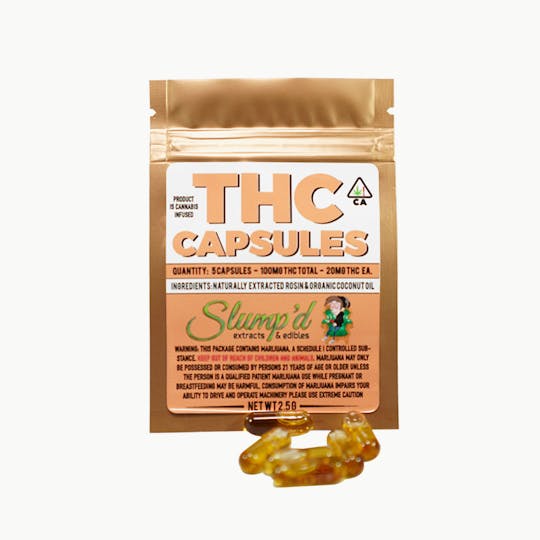Slump'd Extracts and Edibles - THC Capsules 20mg Capsules (5pk) - 1