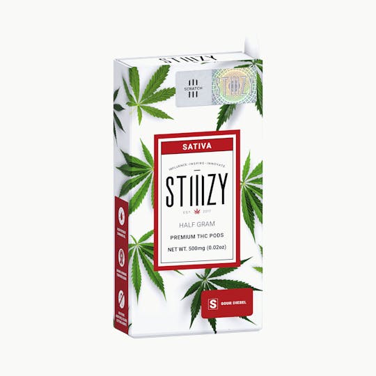 STIIIZY - Vape Cartridge - SOUR DIESEL .5G Original THC Pod - STIIIZY - 1