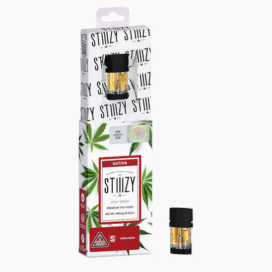 STIIIZY - Vape Cartridge - SOUR DIESEL .5G Original THC Pod - STIIIZY - 1