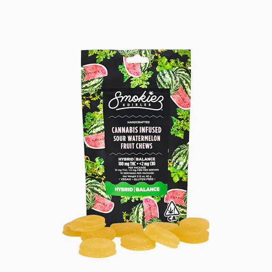 Smokiez Edibles - Smokiez Sour Watermelon Hybrid Fruit Chews - CA - 1