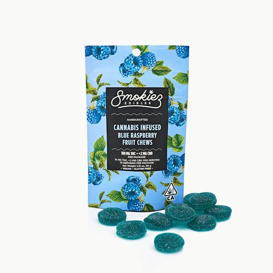 Smokiez Edibles - Smokiez Blue Raspberry Fruit Chews - CA - 1