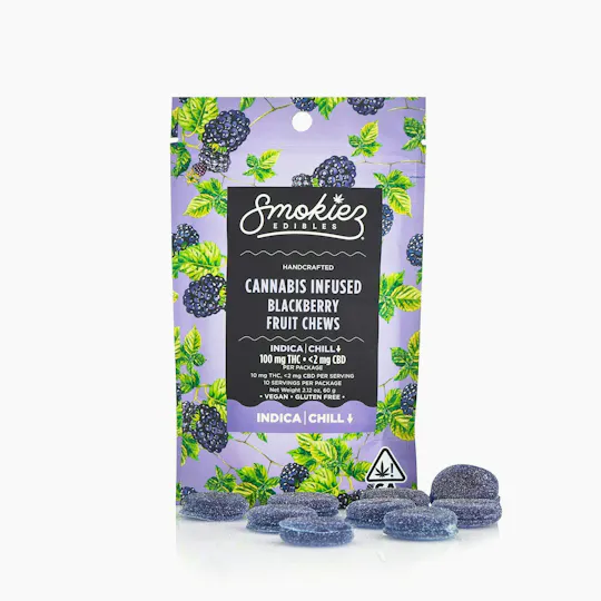Smokiez Edibles - Blackberry Fruit Chews | 100mg | 10ct | 100mg/ea - 1