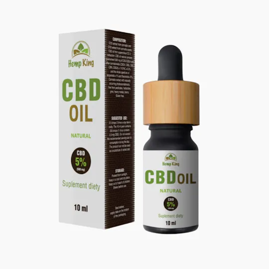 HempKing - CBD Oil – Natural 5% (500mg) - 1