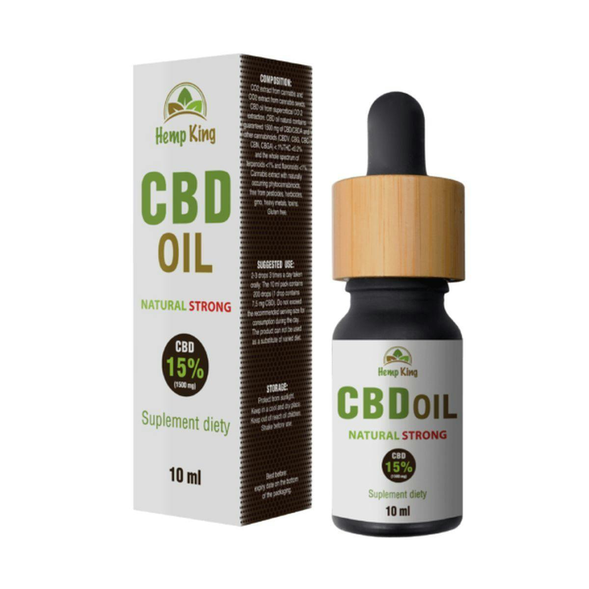 HempKing - CBD Oil – Natural Strong 15% (1500mg) - 1