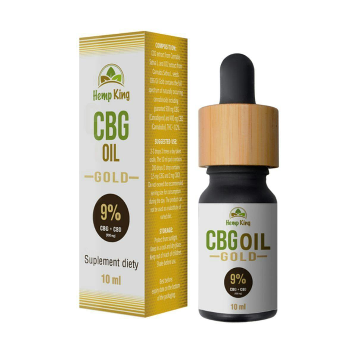 HempKing - CBG Oil Gold 9% (500mg CBG + 400mg CBD) - 1