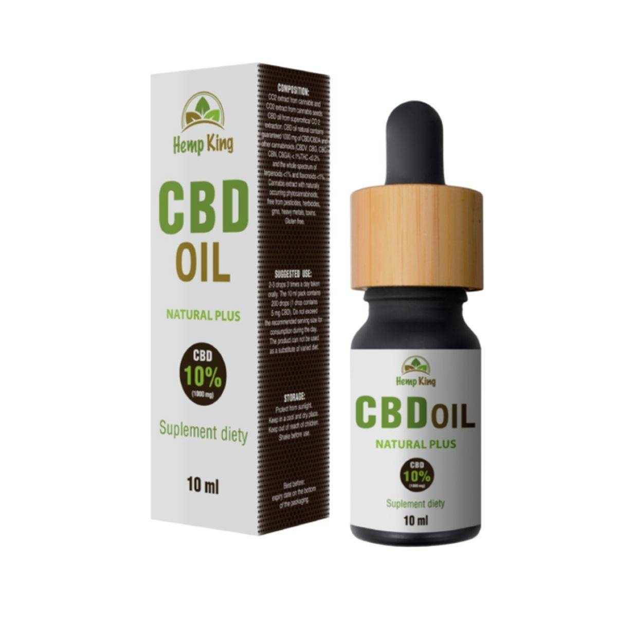 HempKing - CBD Oil – Natural plus 10% (1000mg) - 1