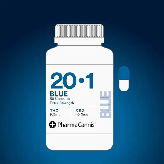 PharmaCannis - Blue Extra Strength Capsule 20:1 | 60/CT - 1