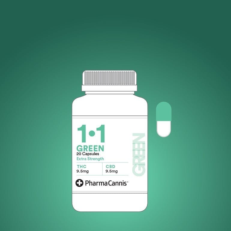 PharmaCannis - Green Extra Strength Capsule 1:1 | 20/CT - 1