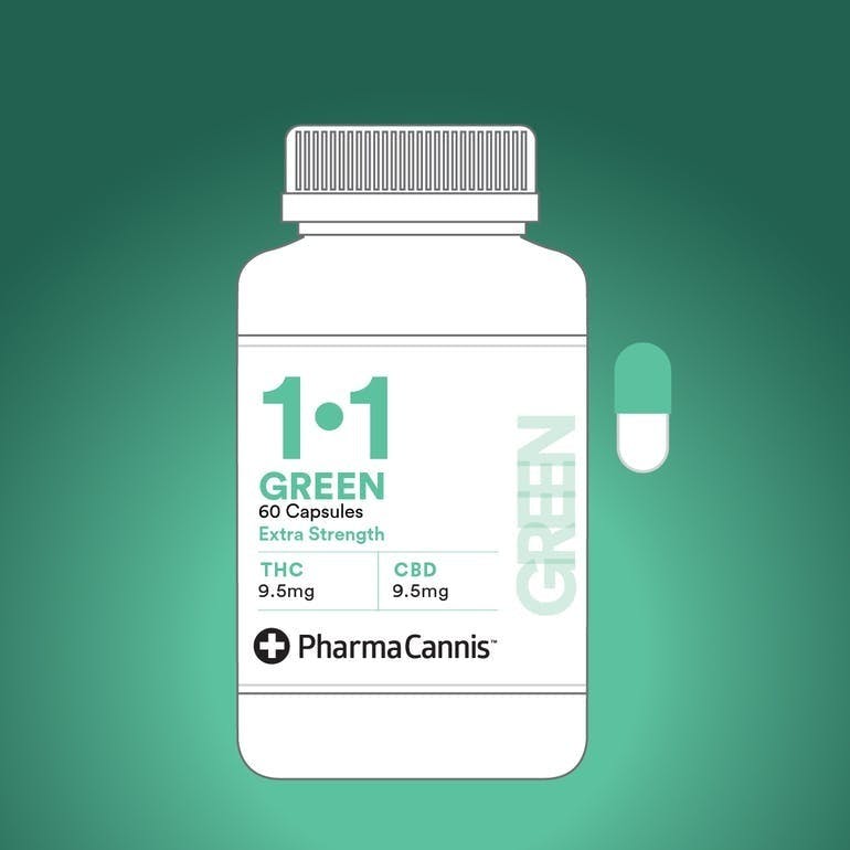 PharmaCannis - Green Extra Strength Capsule 1:1 | 60/CT - 1