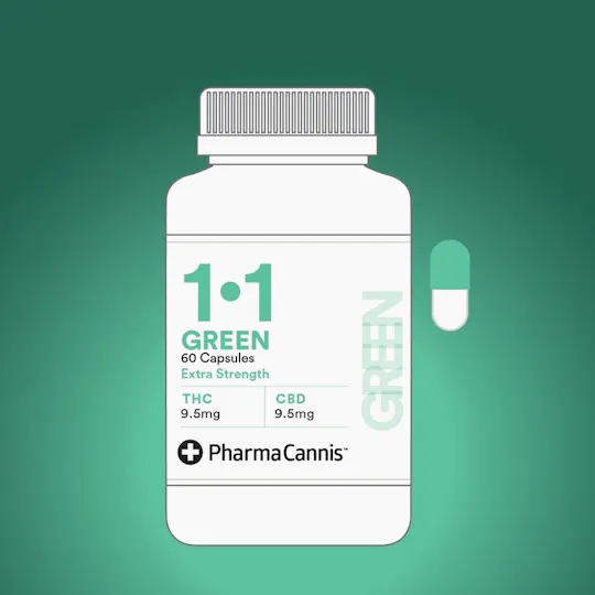 PharmaCannis - Green Extra Strength Capsule 1:1 | 60/CT - 1
