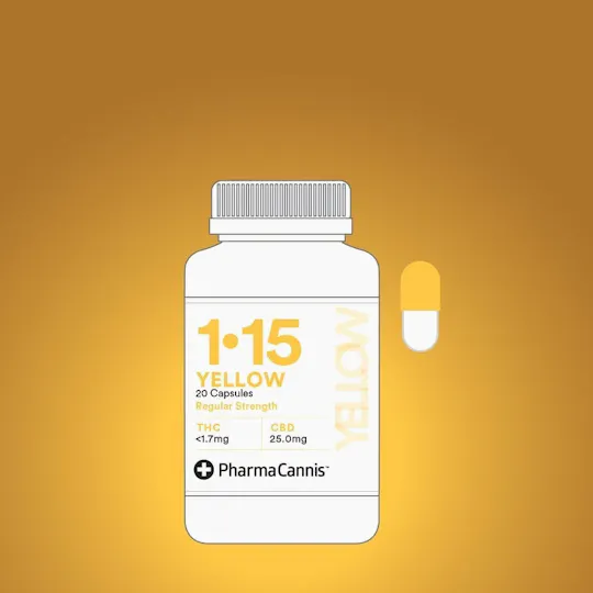 PharmaCannis - Yellow Regular Strength Capsule 1:15 | 20/CT - 1