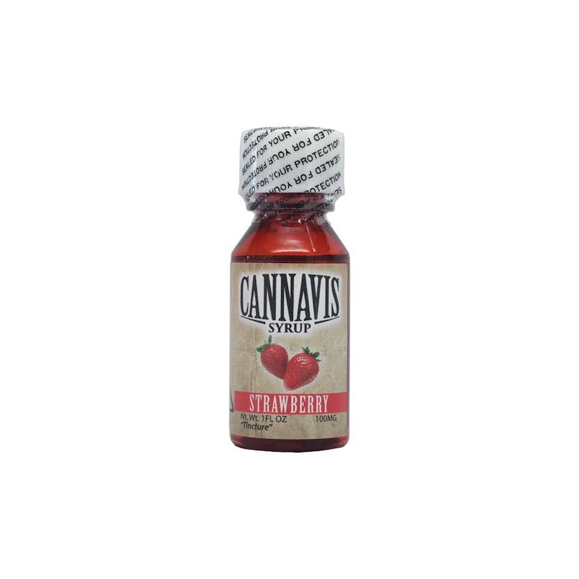 100mg Strawberry THC Syrup Tincture - Cannavis