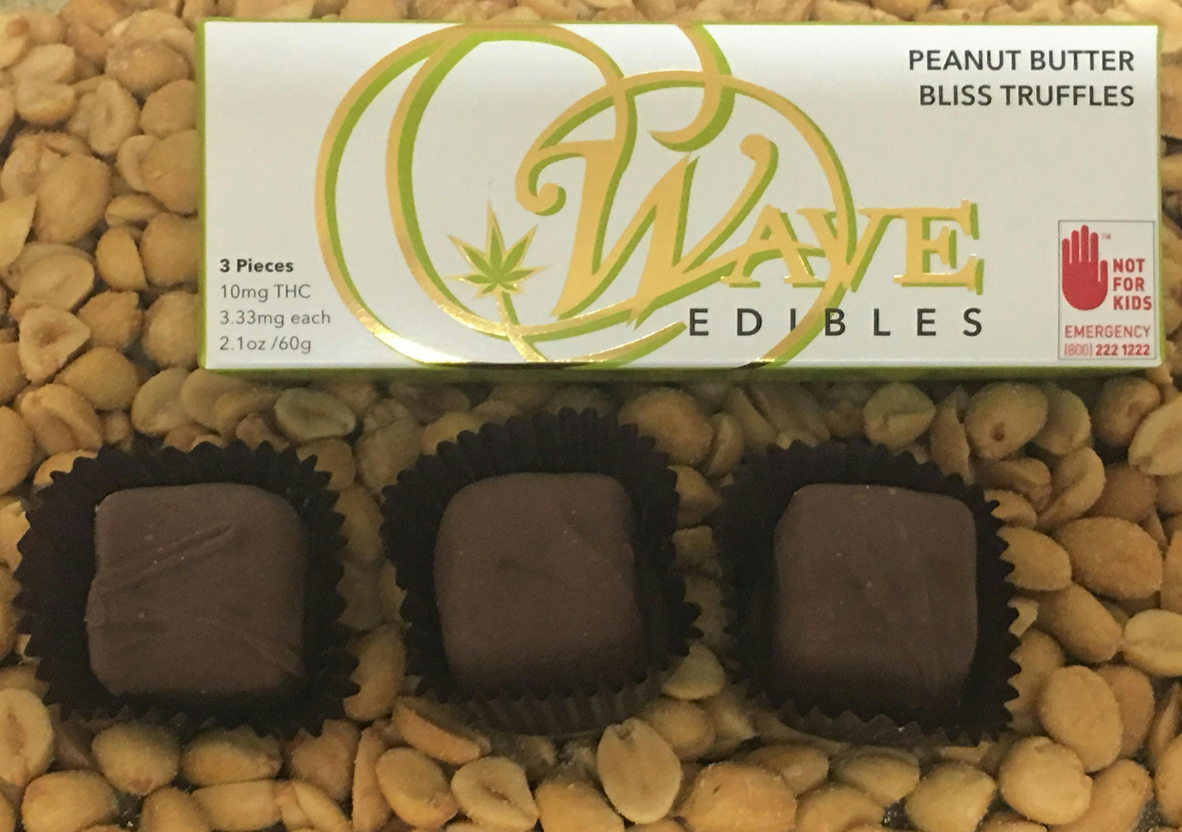 Wave Edibles - Peanut Butter Bliss Truffles (3pk) 10mg - 1