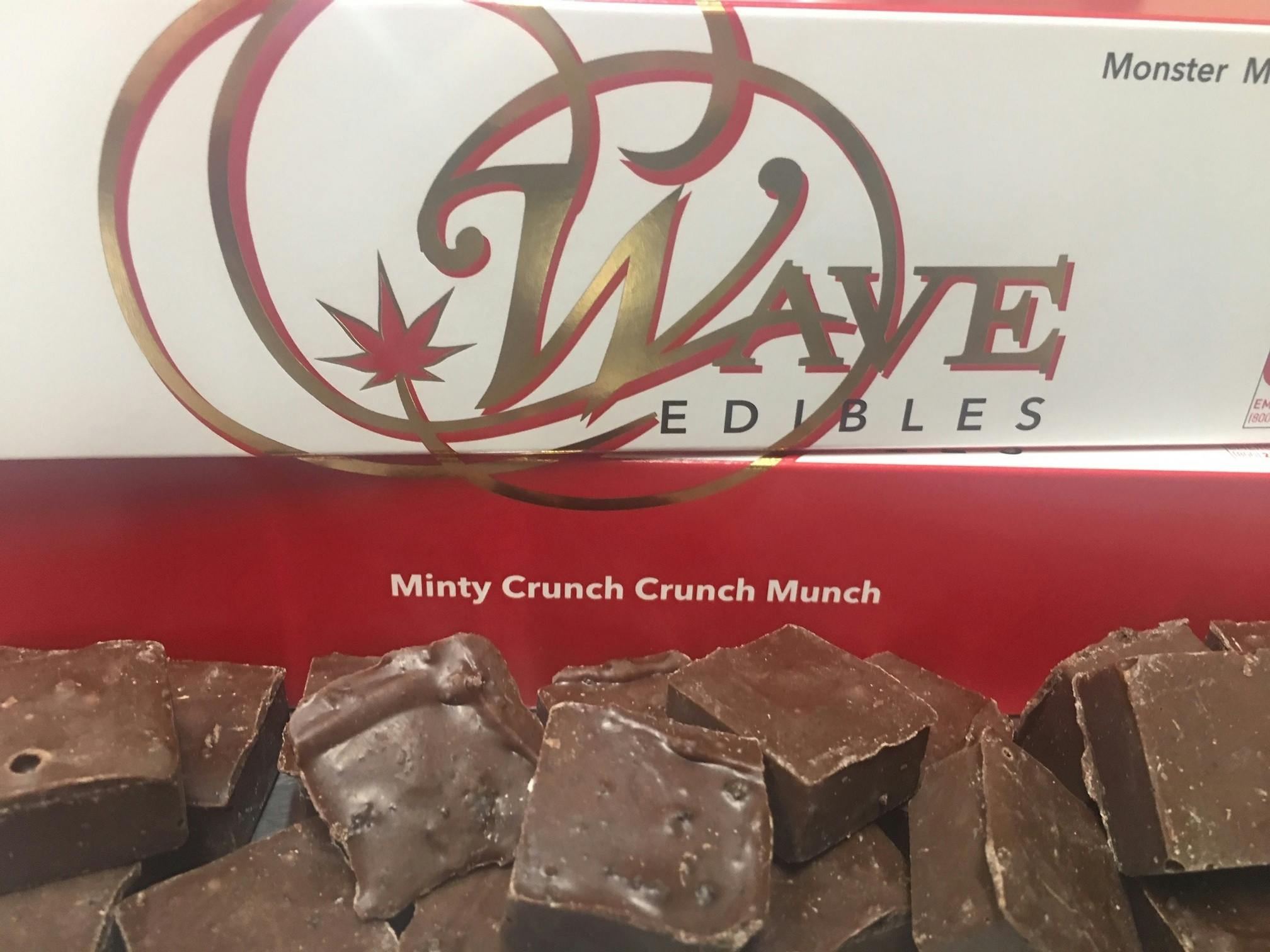 Wave Edibles - Monster Mint Cookie Chocolates 100mg (10pk) - 1