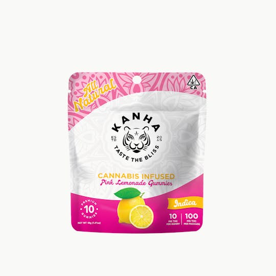 KANHA - KANHA | Pink Lemonade | Indica | 100mg THC | 10-pack - 1