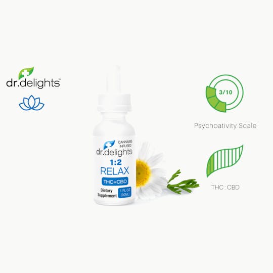 dr. delights™ - dr.delights Relax 1:2 THC:CBD Tincture - 1