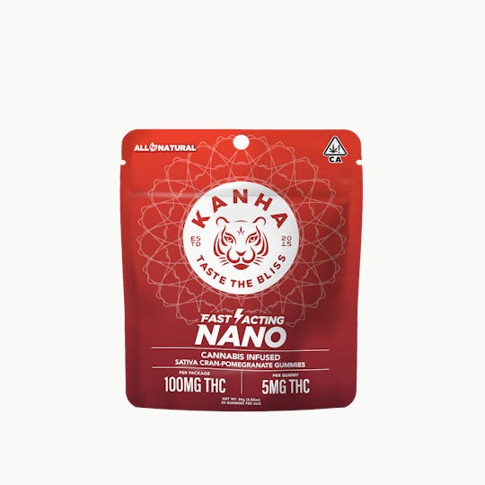 KANHA - KANHA | NANO | Cran-Pomegranate | Sativa | 100mg THC | 20-pack - 1