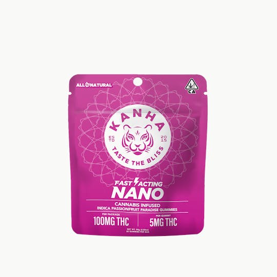 KANHA - KANHA | NANO | Passionfruit Paradise | Indica | 100mg THC | 20-pack - 1