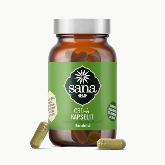 Sana Hemp Juice - CBDa capsules, Magnesium & Vit B6 + B12 - 1