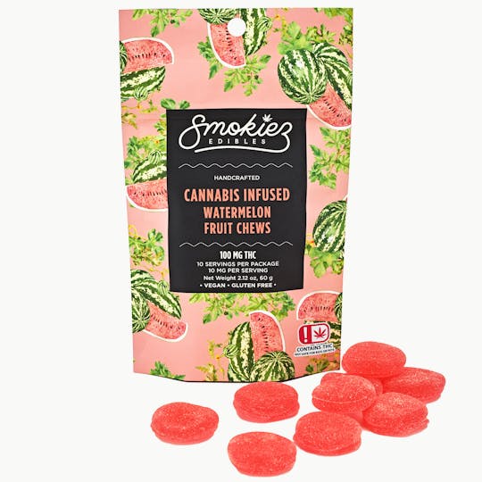 Smokiez Edibles - Watermelon Fruit Chews - 100 mg THC - OK - 1