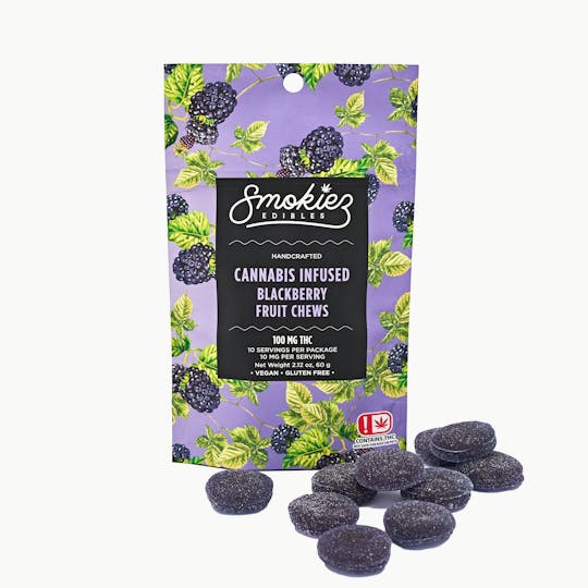 Smokiez Edibles - Blackberry Fruit Chews - 100 mg THC - OK - 1