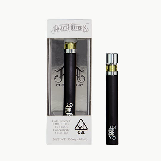 Heavy Hitters - AC/DC | THC:CBD 1:1 - Ultra Extract High Purity Oil - 0.3G All-In-One Vape - 1