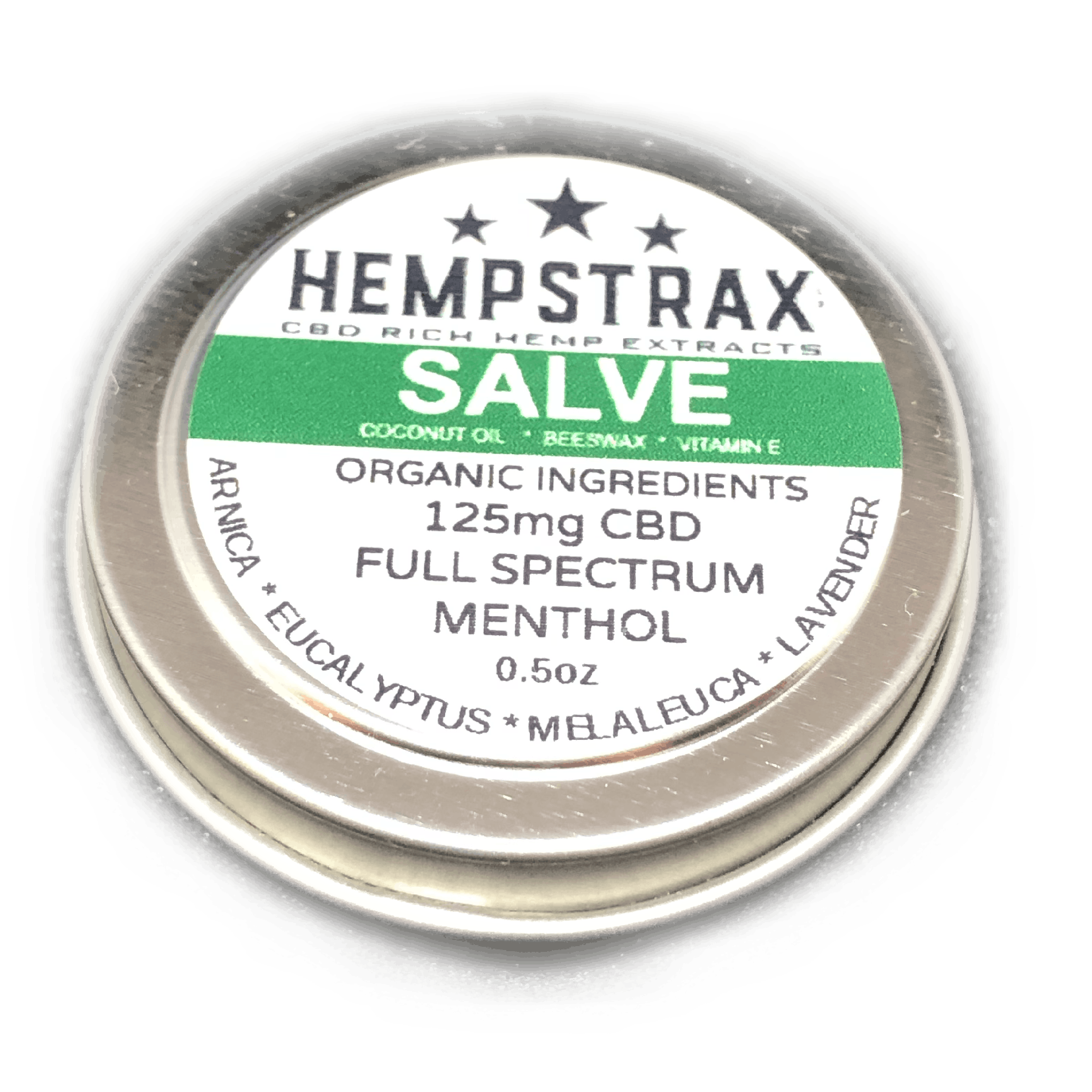 Hempstrax - Menthol Salve 125mg Full Spectrum CBD - 1