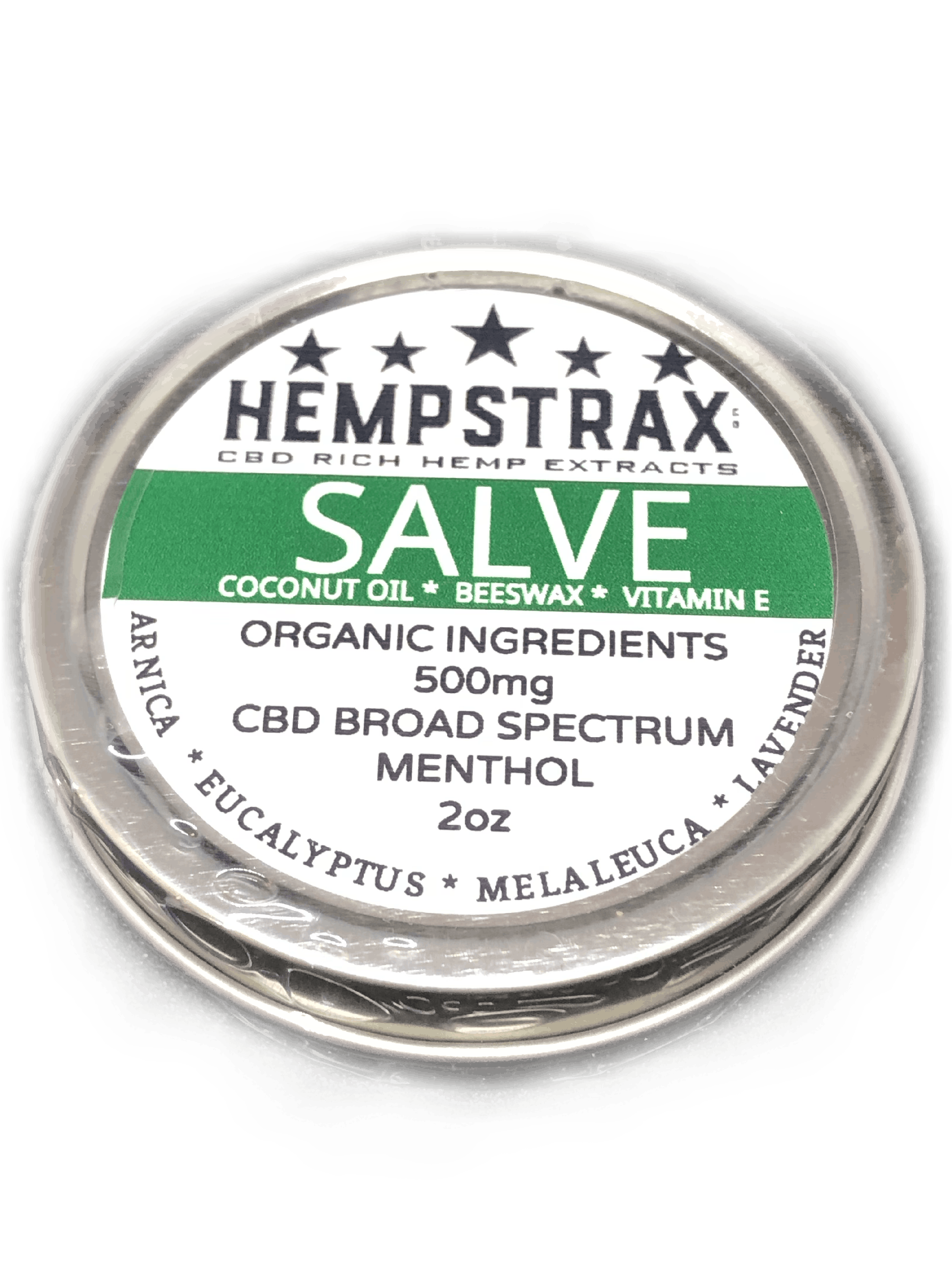 Hempstrax - Menthol Salve 500mg Broad Spectrum CBD - 1