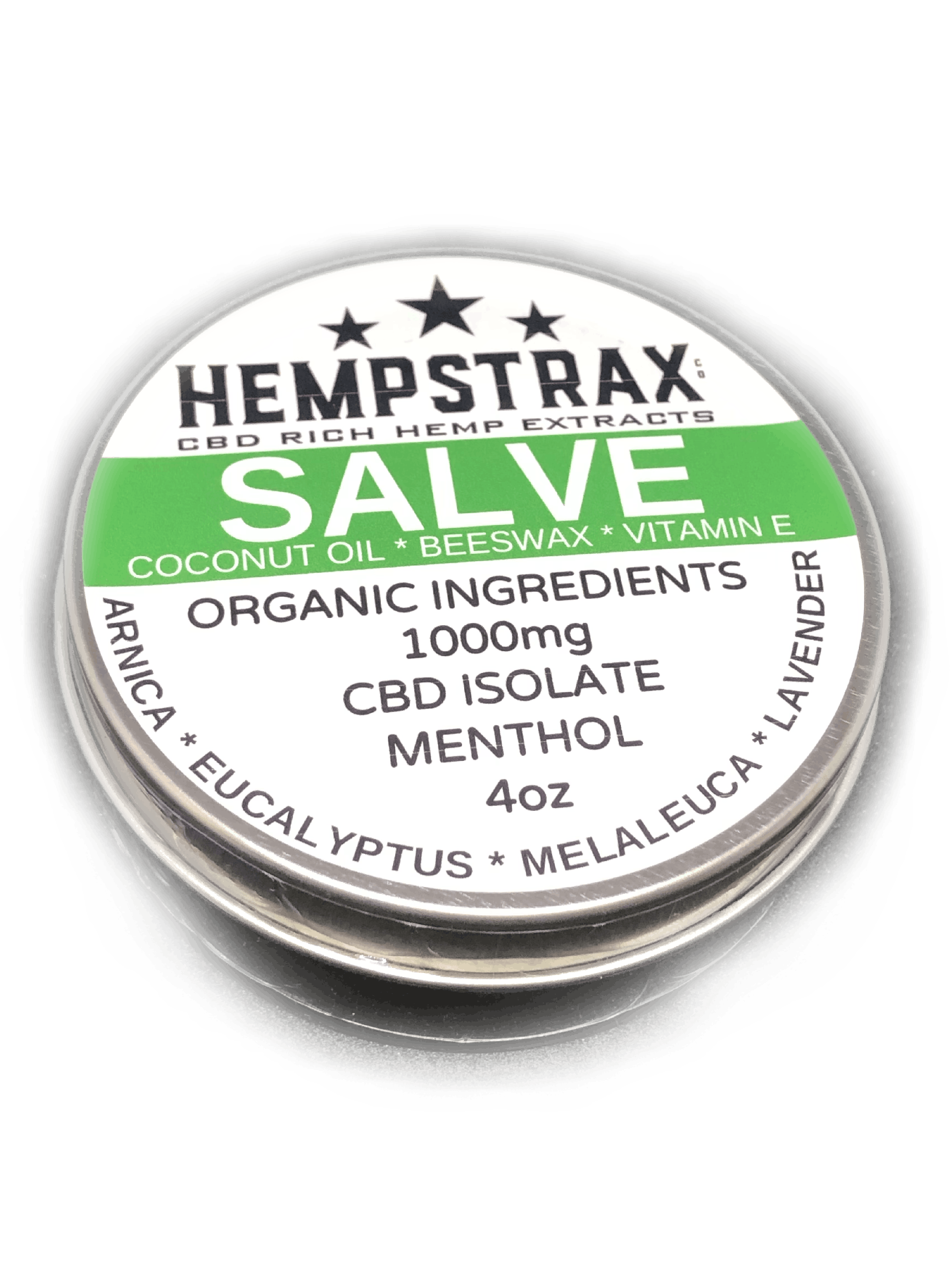 Hempstrax - Menthol Salve 1000mg CBD Isolate - 1
