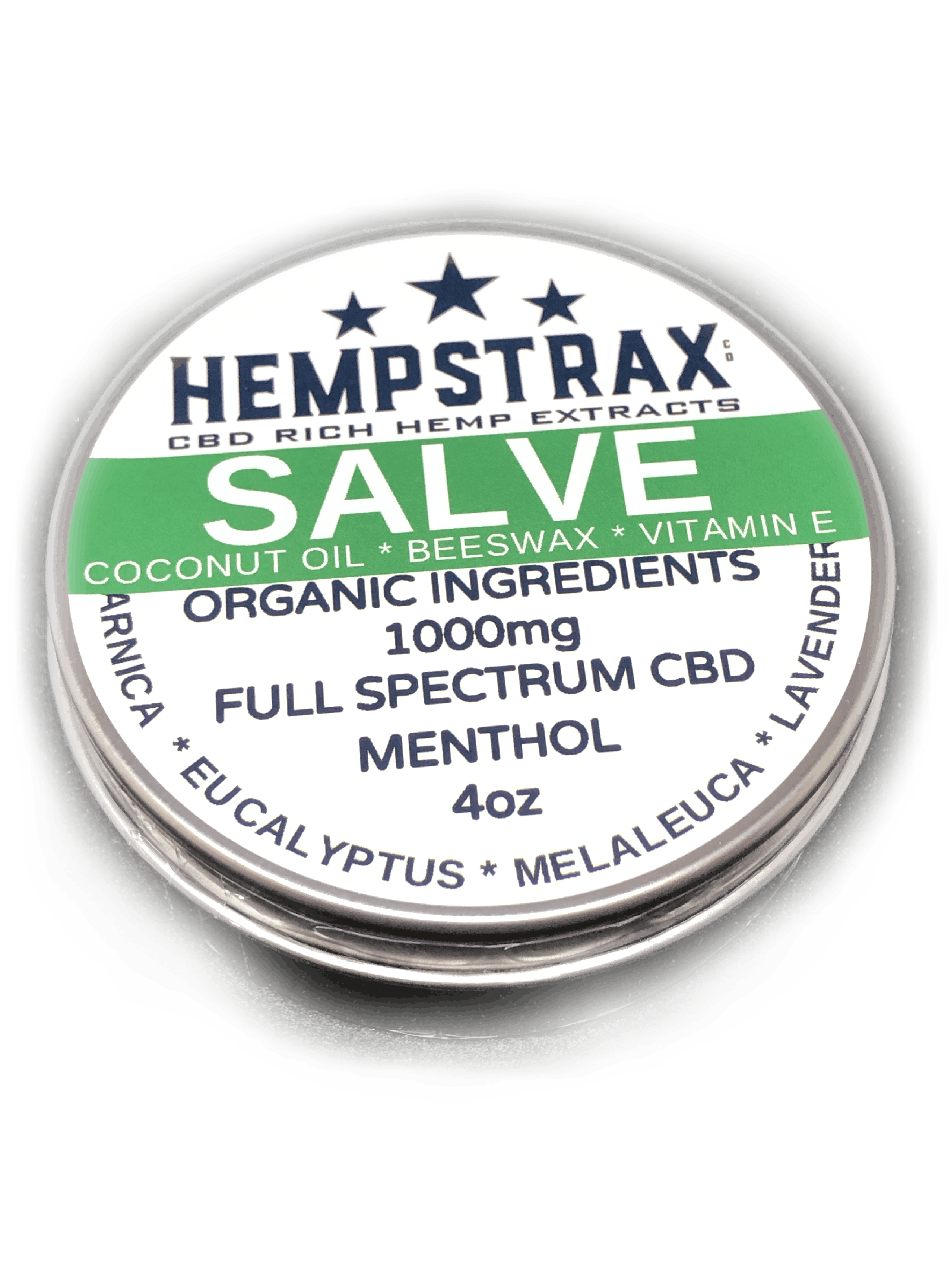 Hempstrax - Menthol Salve 1000mg Full Spectrum CBD - 1