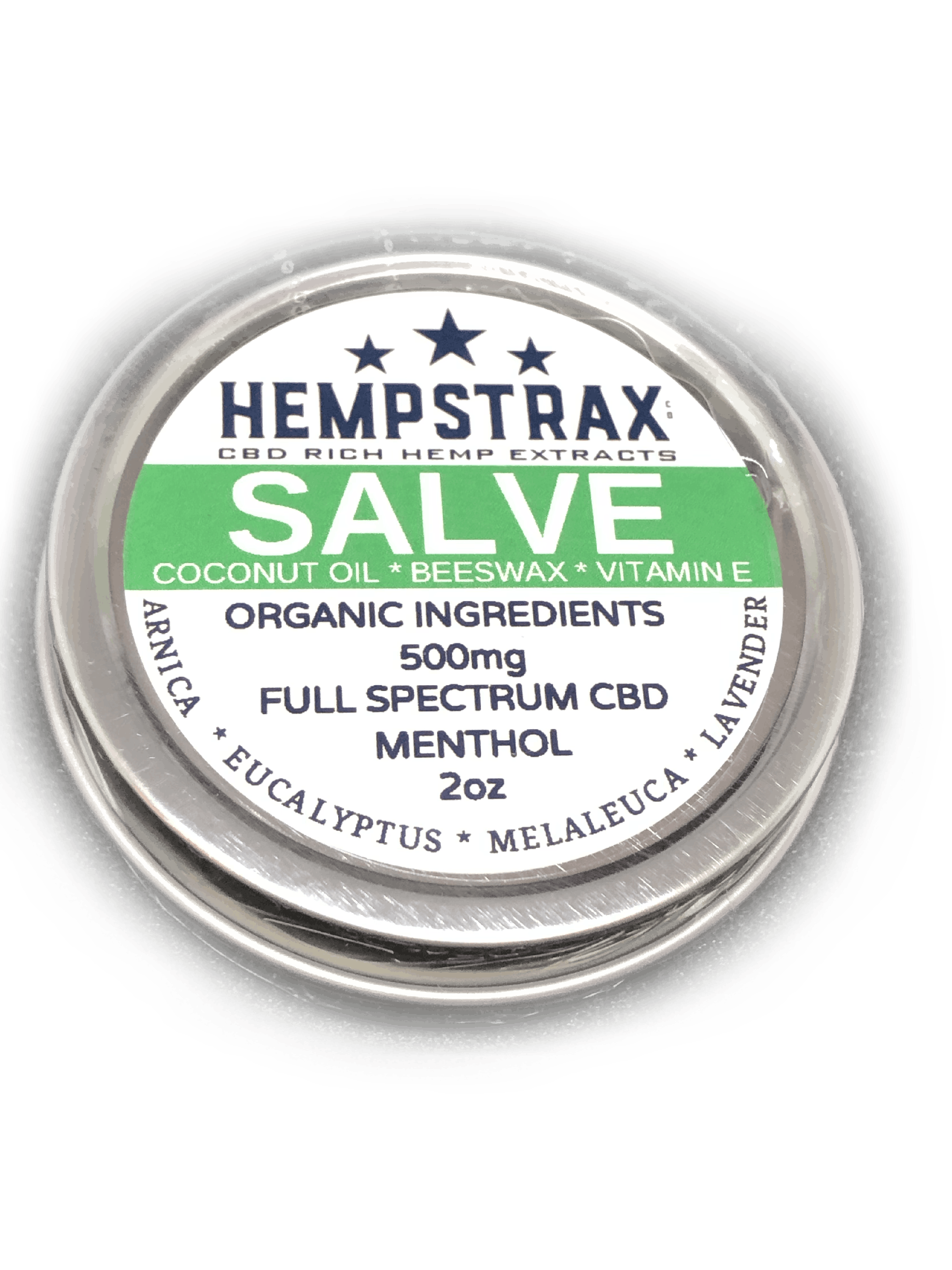 Hempstrax - Menthol Salve 500mg Full Spectrum CBD - 1