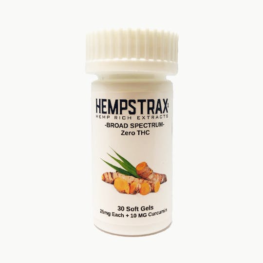 Hempstrax - 25MG CBD HEMP OIL + CURCUMIN - 1