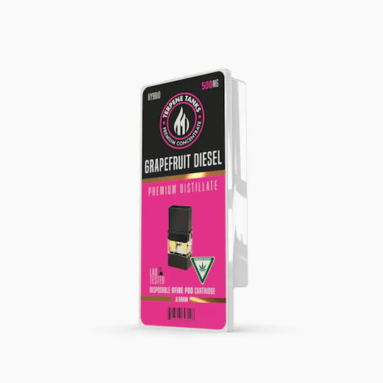 Terpene Tanks - Terpene Tanks Grapefruit Diesel V-Fire Pod .5g - 1