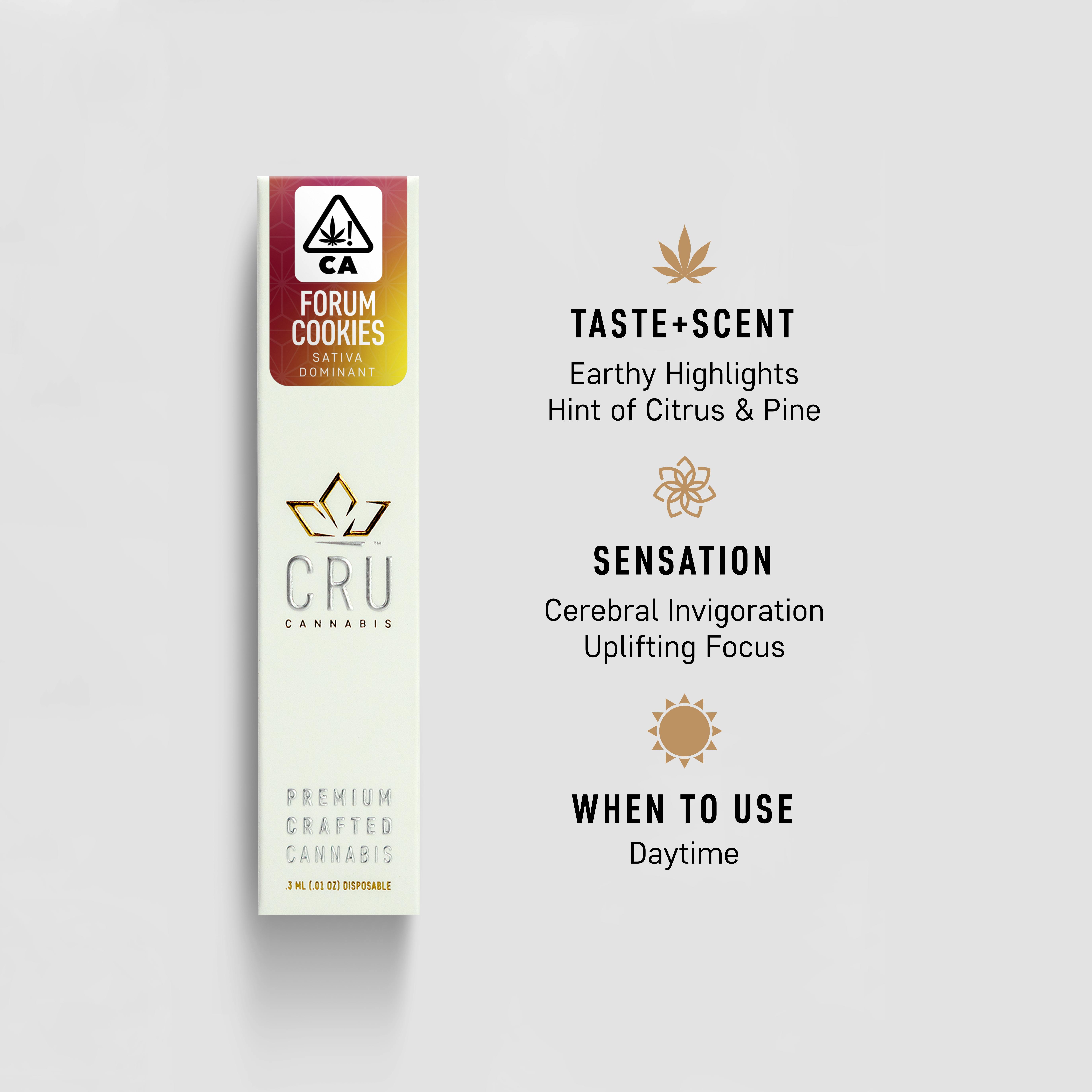 CRU Cannabis - Forum Cookies (0.3ML Disposable Pen) - 1