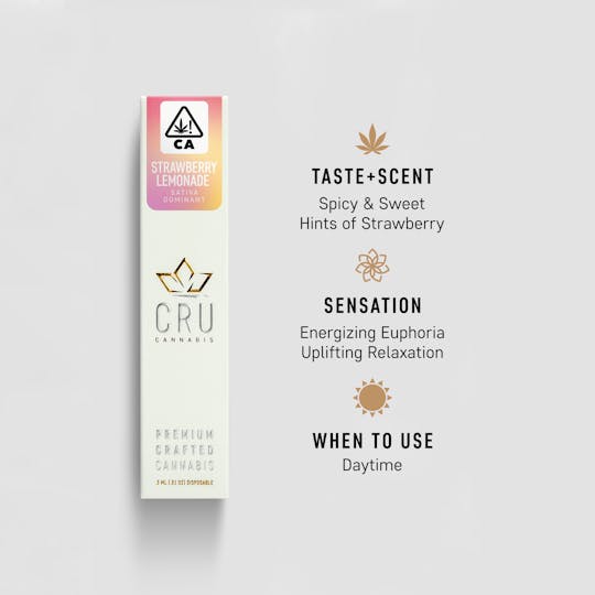 CRU Cannabis - Strawberry Lemonade (0.3ML Disposable Pen) - 1