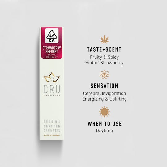 CRU Cannabis - Strawberry Sherbert (0.3ML Disposable Pen) - 1
