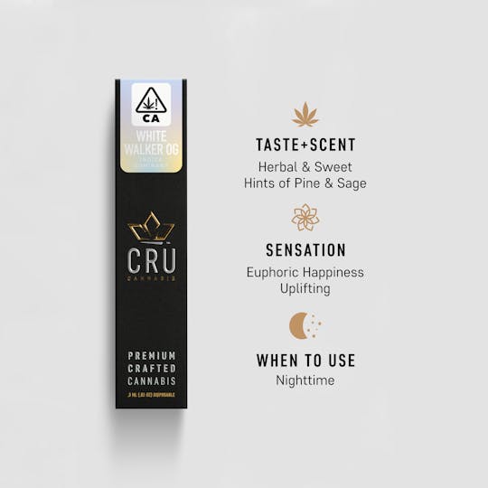 CRU Cannabis - White Walker OG (0.3ML Disposable Pen) - 1