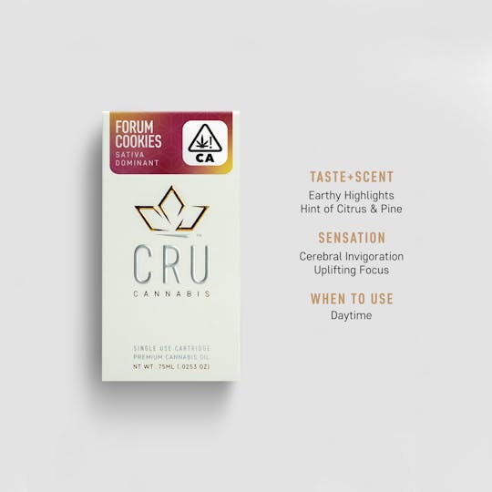 CRU Cannabis - Forum Cookies (0.75ML Oil Cartridge) - 1