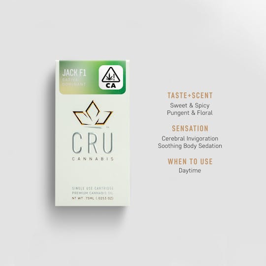 CRU Cannabis - Jack F1 (0.75ML Oil Cartridge) - 1