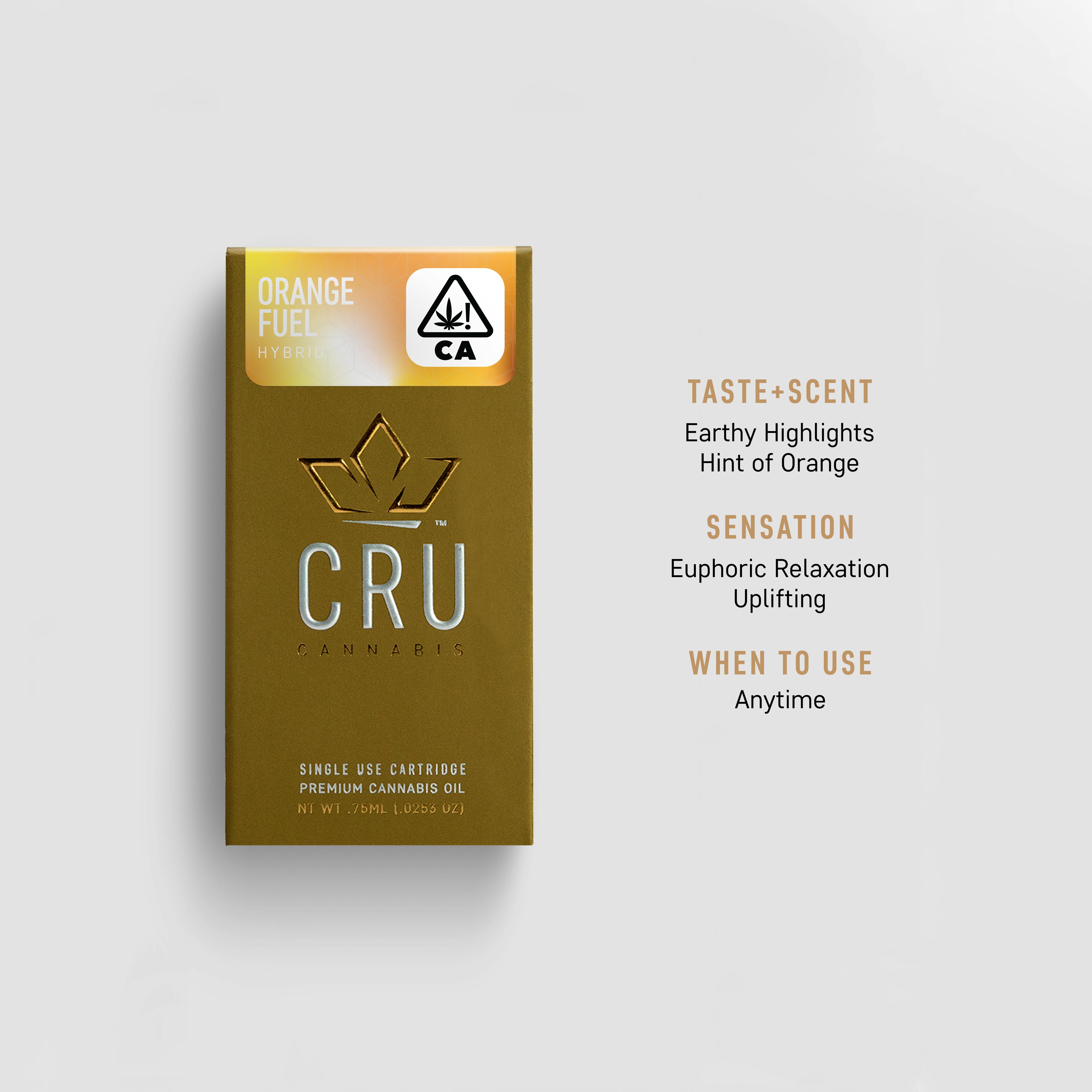CRU Cannabis - Orange Fuel (0.75ML Oil Cartridge) - 1