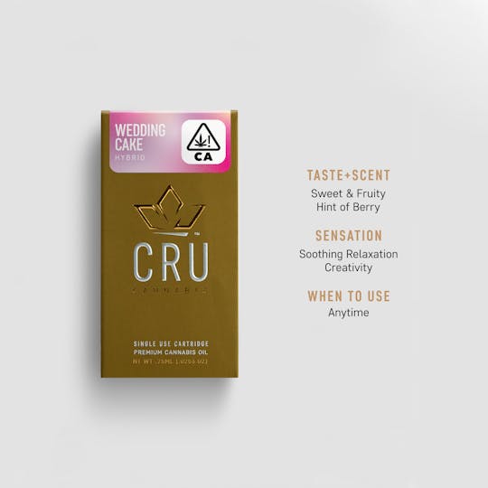 CRU Cannabis - Wedding Cake (0.75ML Oil Cartridge) - 1