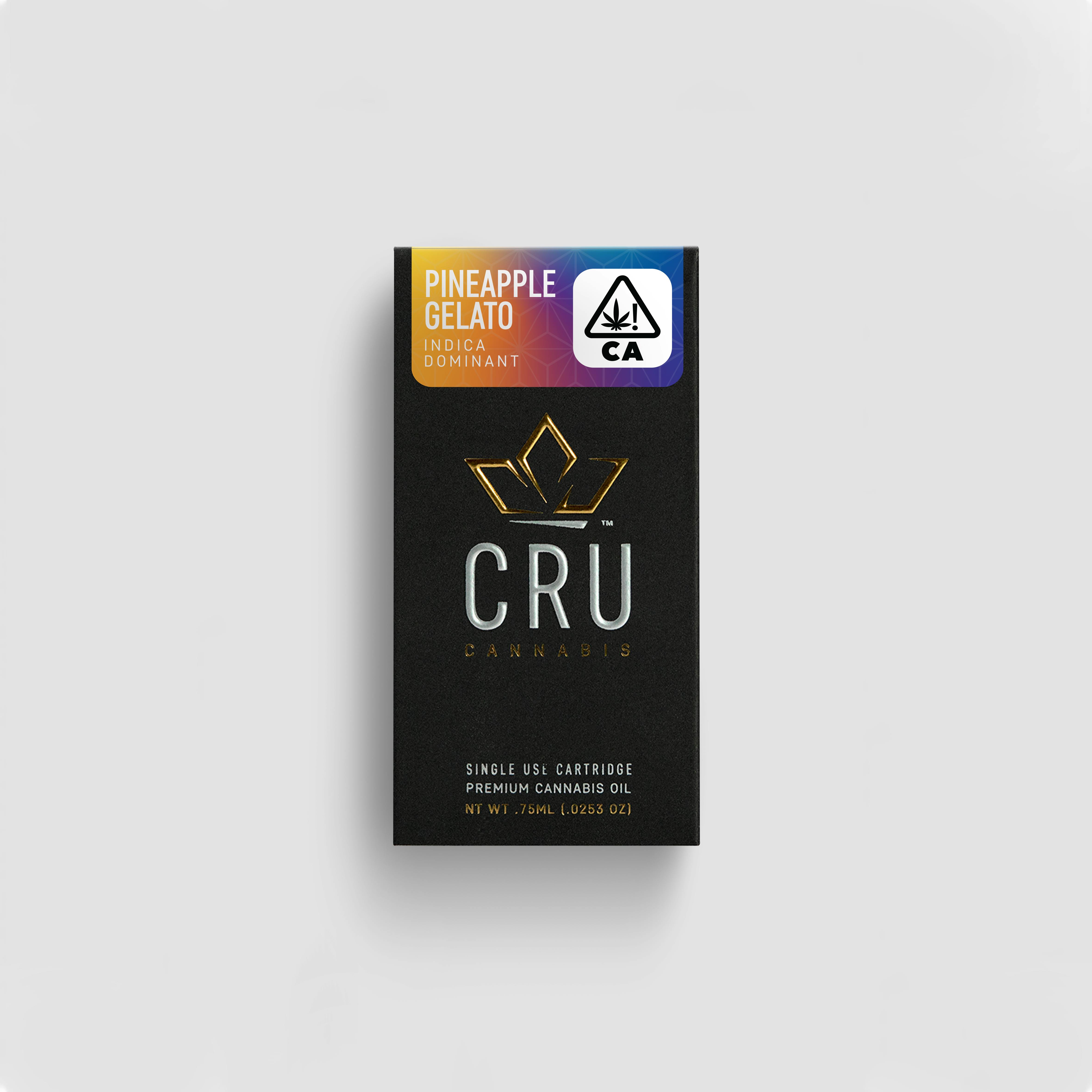 CRU Cannabis - Pineapple Gelato (0.75ML Oil Cartridge) - 1