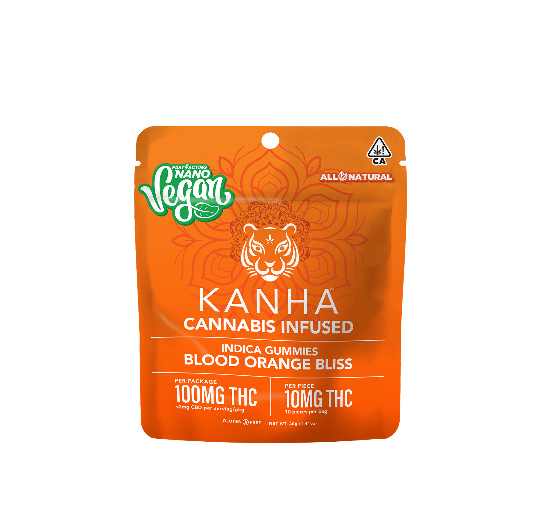 KANHA - KANHA | VEGAN NANO | Blood Orange Bliss | Indica | 100mg THC | 10-pack - 1