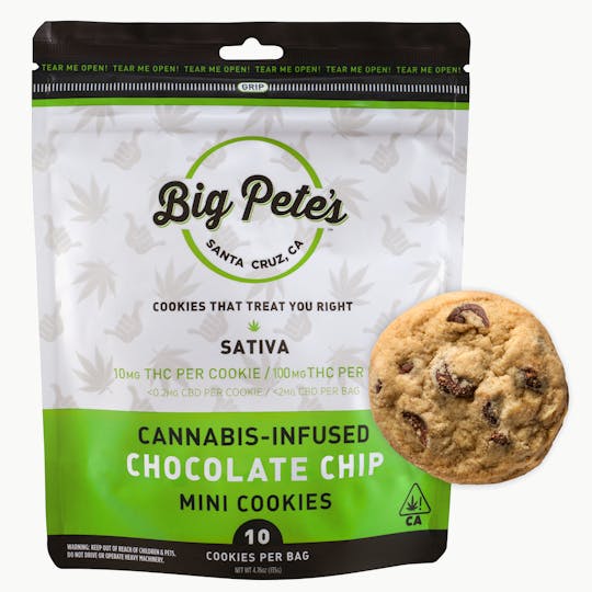 Big Pete's Treats - Chocolate Chip Cookies Sativa 100mg (10pk) - 1