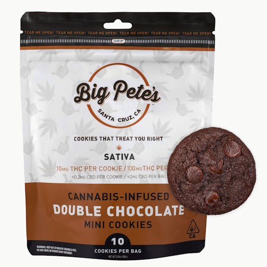 Big Pete's Treats - Double Chocolate Cookies Sativa 100mg (10pk) - 1