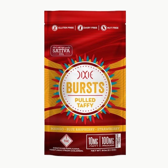 Dixie Brands - Bursts Pulled Taffy - Sativa - 1
